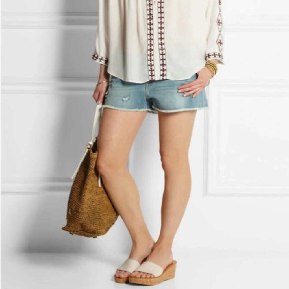 K Jacques St Tropez Kirielle Leather And Cork Wedge Slides